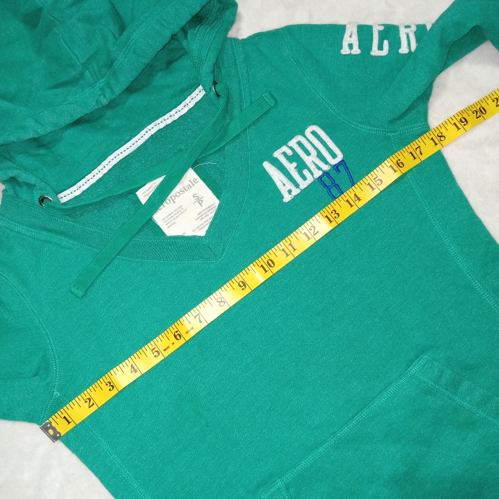 Aeropostale Green Pullover Hoodie sz small - Picture 7 of 9